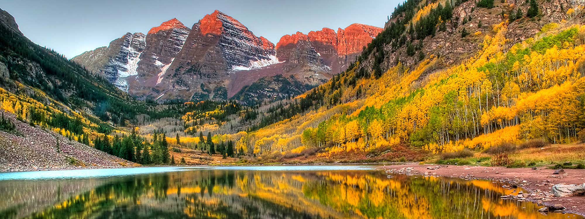 Crater lake and Maroon Bells
